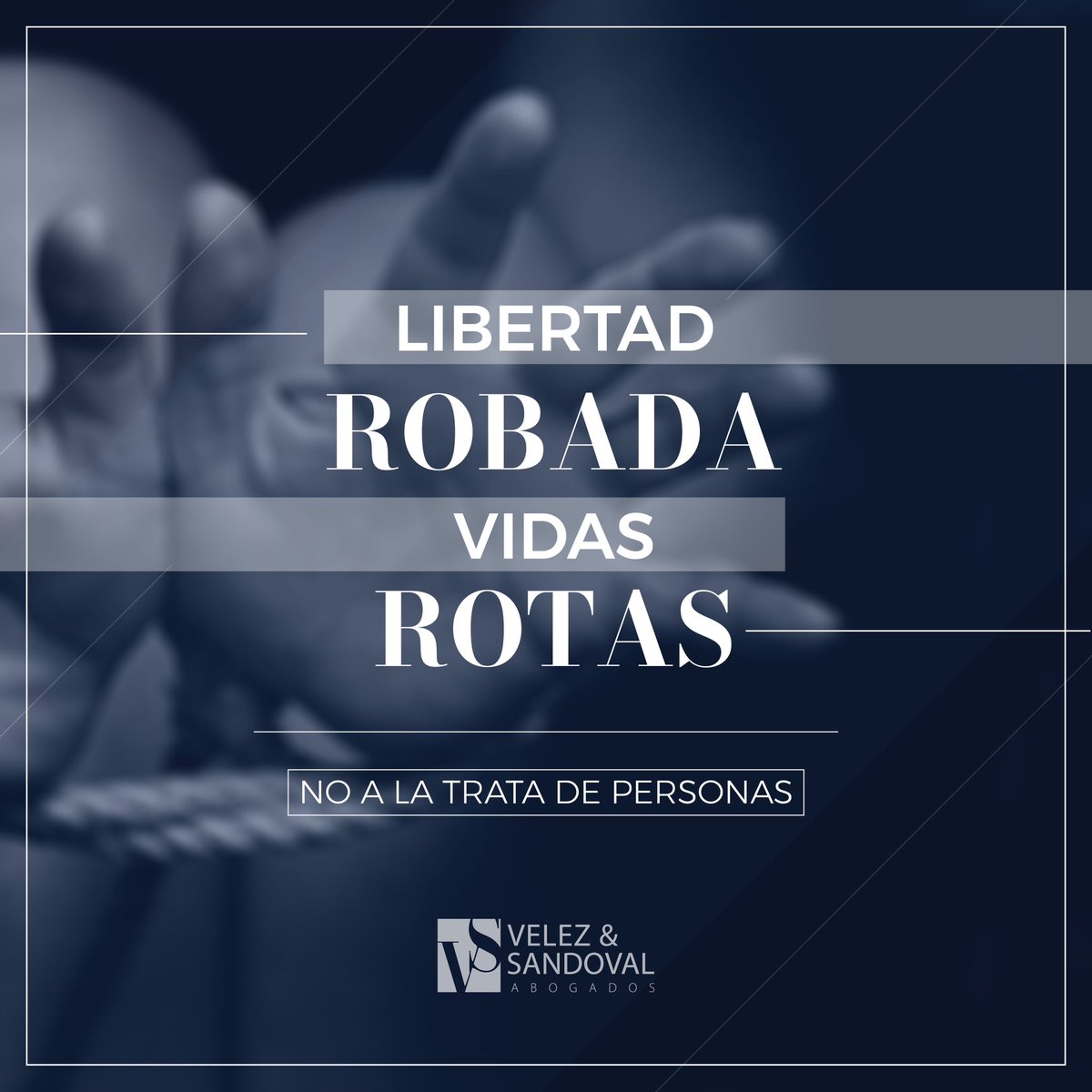 VelezSandovalSC's tweet photo. La trata de personas es un delito que afecta a personas de todas las edades y géneros en el mundo🌍

Apoyemos la lucha contra esta violación de los derechos humanos que hace que las víctimas pierdan su libertad y dignidad⛓️

30 de julio| Día Mundial contra la Trata de Personas👤 https://t.co/4FryiLS9S9