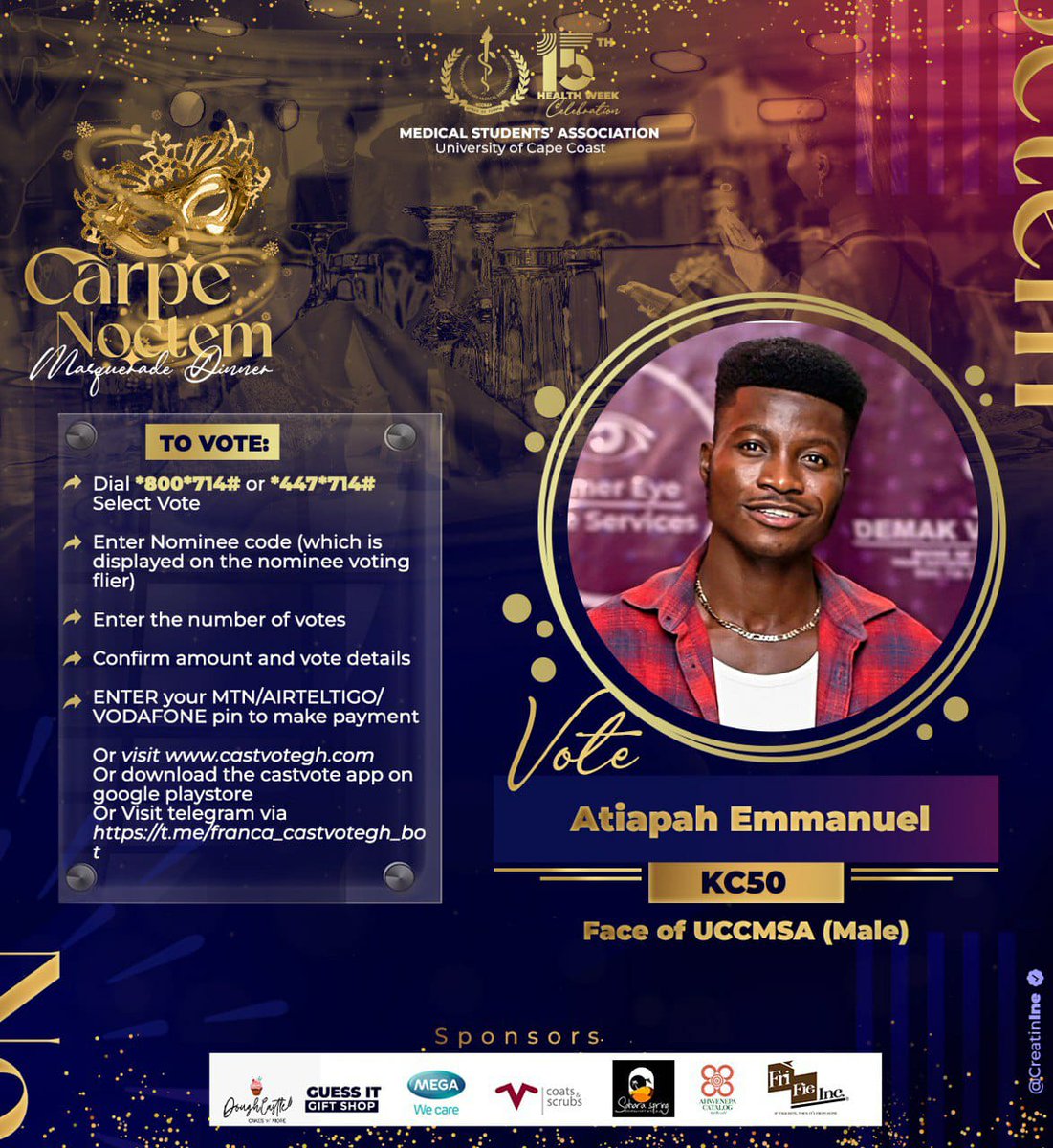 msa_ucc's tweet photo. Will you agree with me this is one of the most competitive category? Who wins this year's Face of MSA?
#15thMSAHealthWeek https://t.co/17H5STZqK5