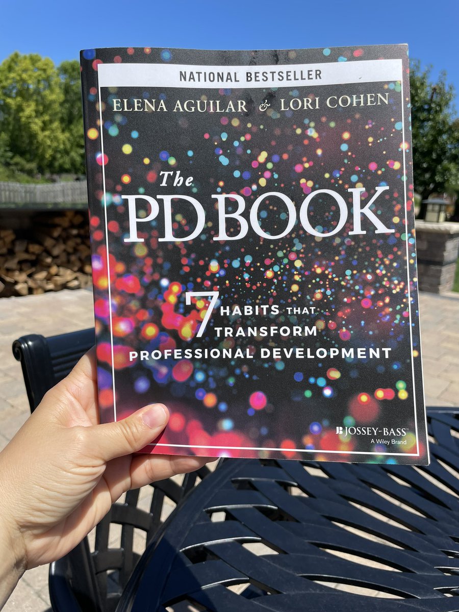 Enjoying my summer read from <a href="/brightmorningtm/">Elena Aguilar</a>. Great ideas on how to improve our PDs can be found in this read.