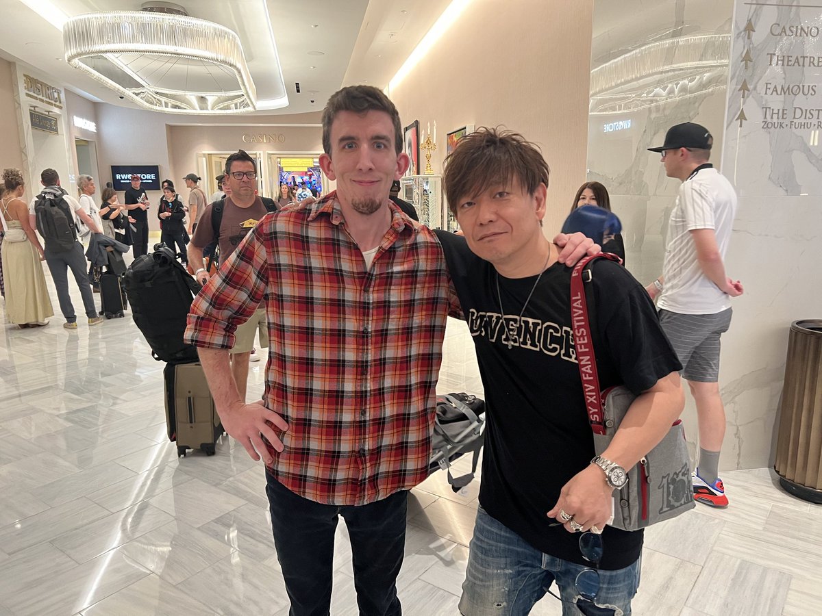 CalSeeYum's tweet photo. The bois
We also found some important people, I think one of them went by Yoshi-P? He had a lot of rings https://t.co/sWQQs4uVra