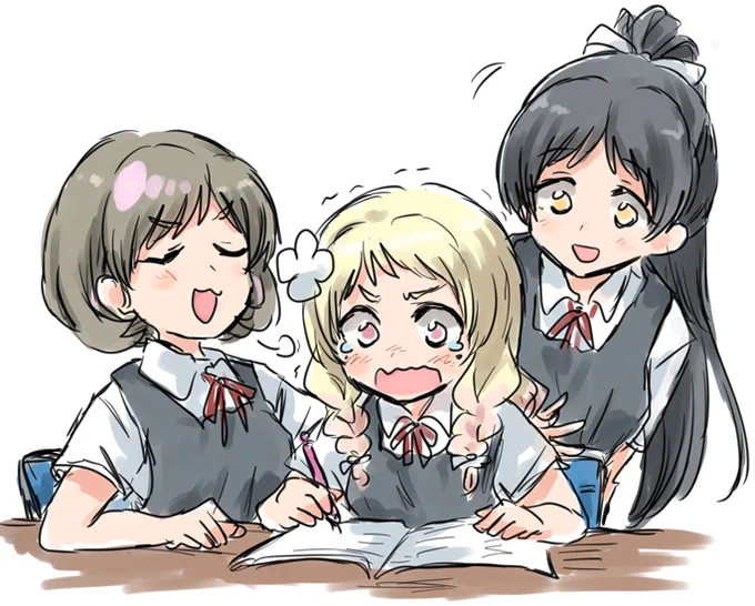 「わからないところがわかりませんの～」 「大丈夫ッデス!!」 「ゆっくりでいいですよ夏美さん」 お勉強レンレンククナッツ