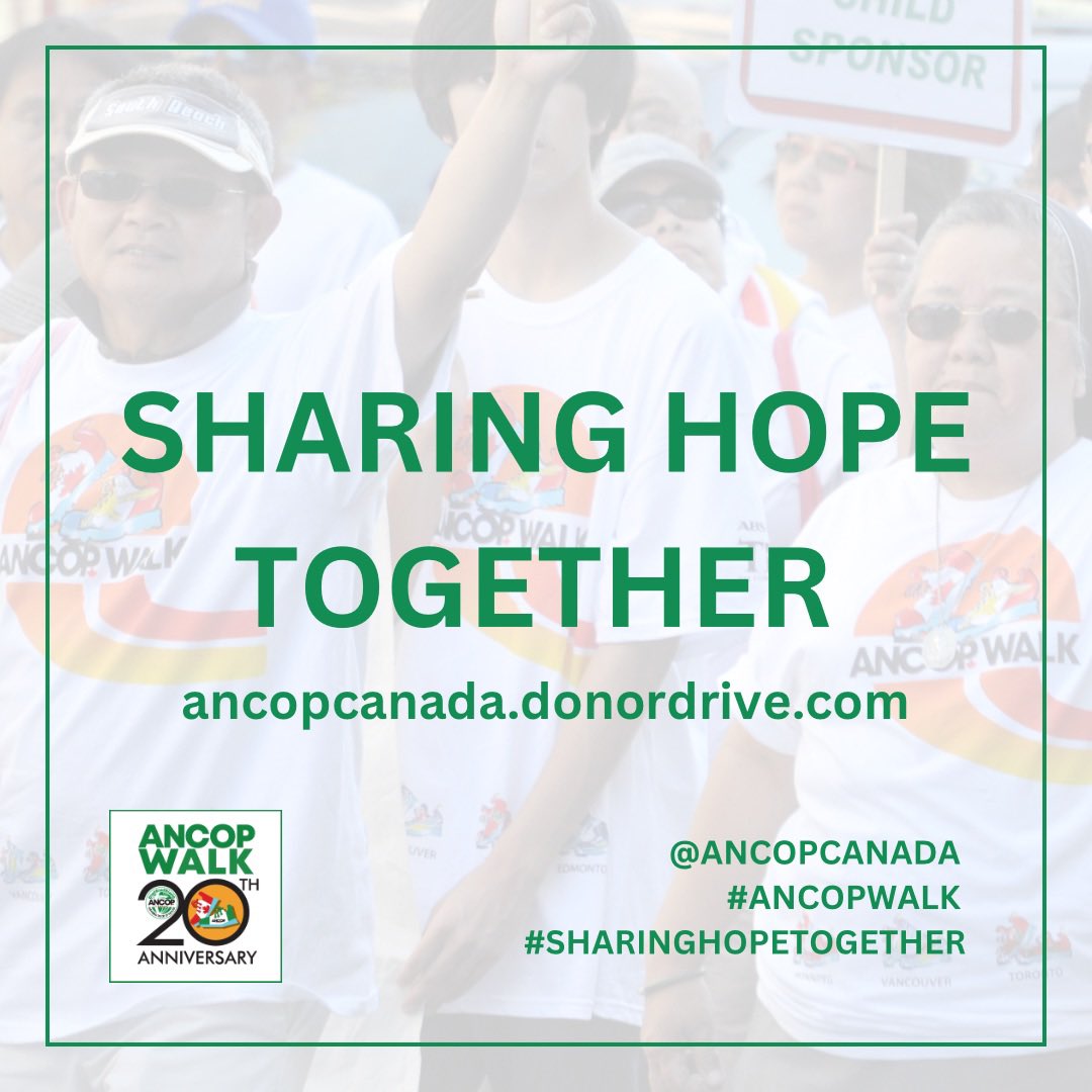 ancopcanada's tweet photo. 🚨1800+ Walkers Registered🚨

Register now and be part of history! Celebrate 20 years of sharing hope together!

Visit https://t.co/wdSwgH8Ndw!

#ancopwalk #sharinghopetogether https://t.co/AHiN6XgnMq