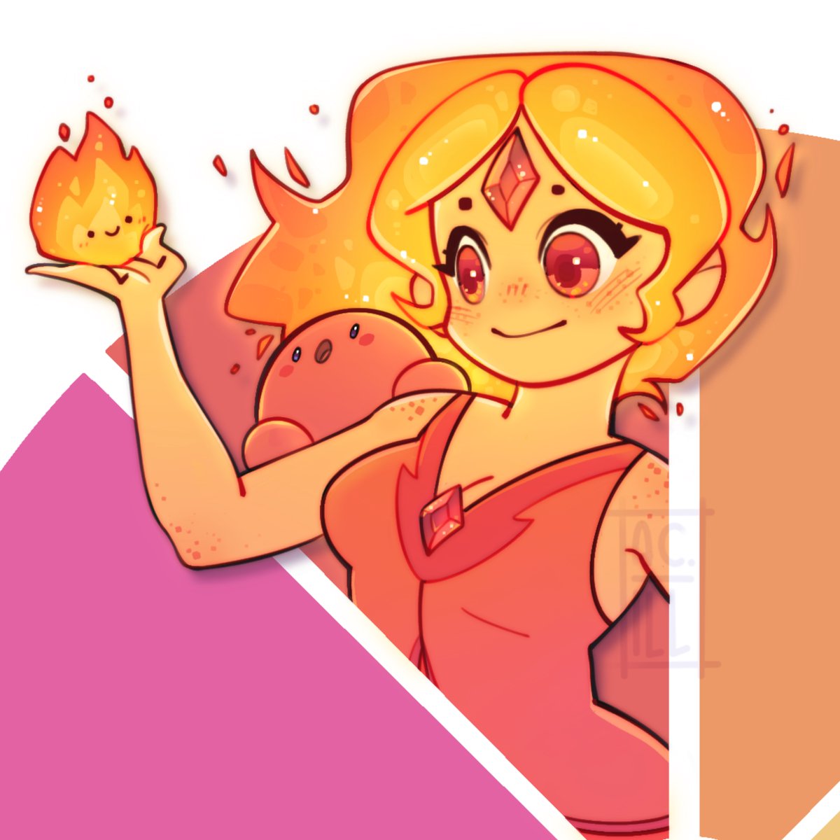 Poopie_pie_'s tweet photo. I'M BACK and guess with what, the #colorwheelchallenge !! 
Drop any suggestion for an orange character in the comments! 
And yes, they will all have a kirby companion UwU

#artist #twitchlive https://t.co/Q76T2s433Z
