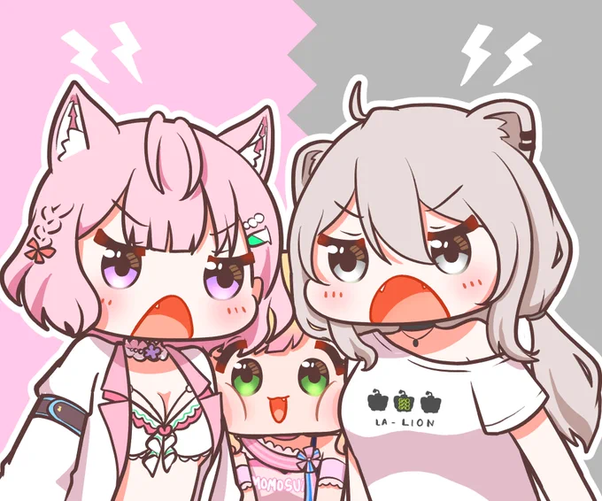 挟まれるねねち面白かった!  #ねねアルバム #ししらーと #こよりすけっち
