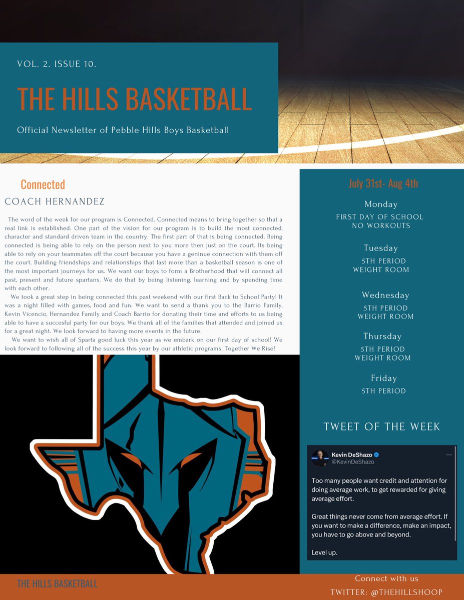 Pebble Hills Boys Basketball (@thehillshoops) on Twitter photo 🚨📰 Vol 2. Issue 10.
<a href="/PHills_HS/">Pebble Hills High School</a> @PHHS_AP_CRangel <a href="/coachmarktorres/">Mark Torres</a> @CoachBarrio1 🚨📰 Vol 2. Issue 10.
<a href="/PHills_HS/">Pebble Hills High School</a> @PHHS_AP_CRangel <a href="/coachmarktorres/">Mark Torres</a> @CoachBarrio1
