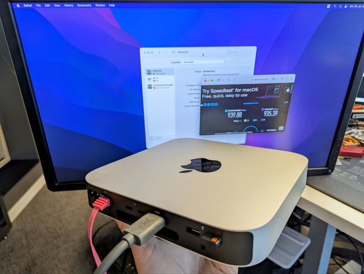 Merocle's tweet image. It took about 8 hours, but it was worth it.
The first ever PoE-powered Mac mini with power redundancy.
I couldn't wait to share. More details tomorrow. In the process of work, I took photos and videos.
If this tweet gets 1,000 likes, I'll even make a youtube video with…