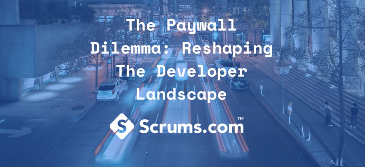 Scrums_com's tweet photo. 💡 Explore the impact of paywalls on developers, how it shapes access to resources, and the evolving strategies to strike the perfect balance. Join the discussion now! #PaywallDilemma #DeveloperLandscape #TechDebate

https://t.co/OLjUbpHDkK https://t.co/RdLIVMNv7r