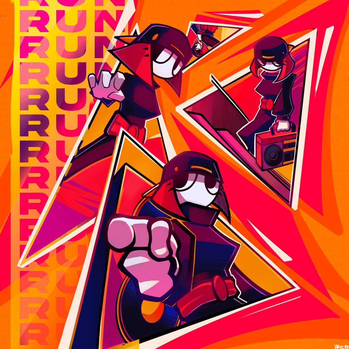 LaKillArt's tweet photo. Idk why I put the word "run" there but it looks cool.
#FNFHotline024 #nikku #hotline024 https://t.co/kuBr4VirSi