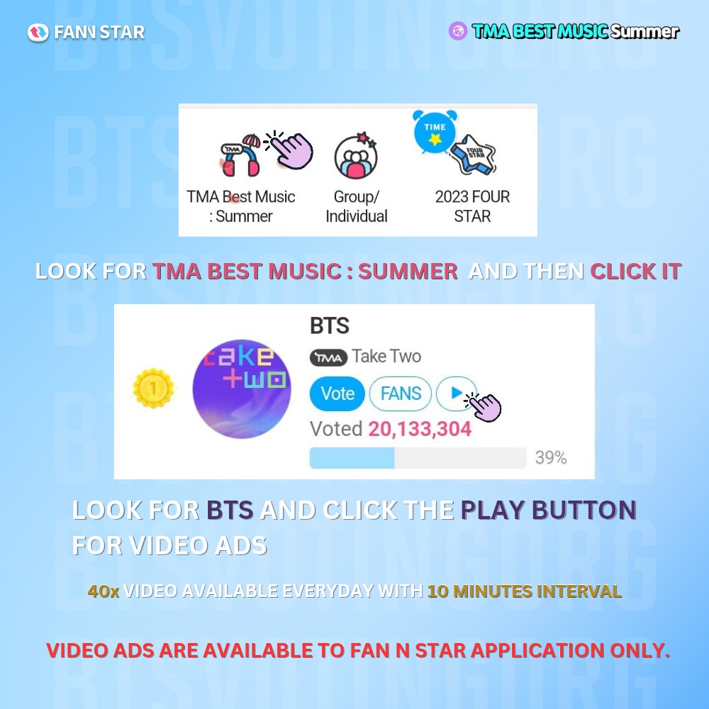 It takes two to tango: when I vote, you vote. Let's win the trophy for BTS! Keep your video votes playing and collect more stars for final hours. 🤳 🗳️: en.fannstar.tf.co.kr/rank/view/bmus…