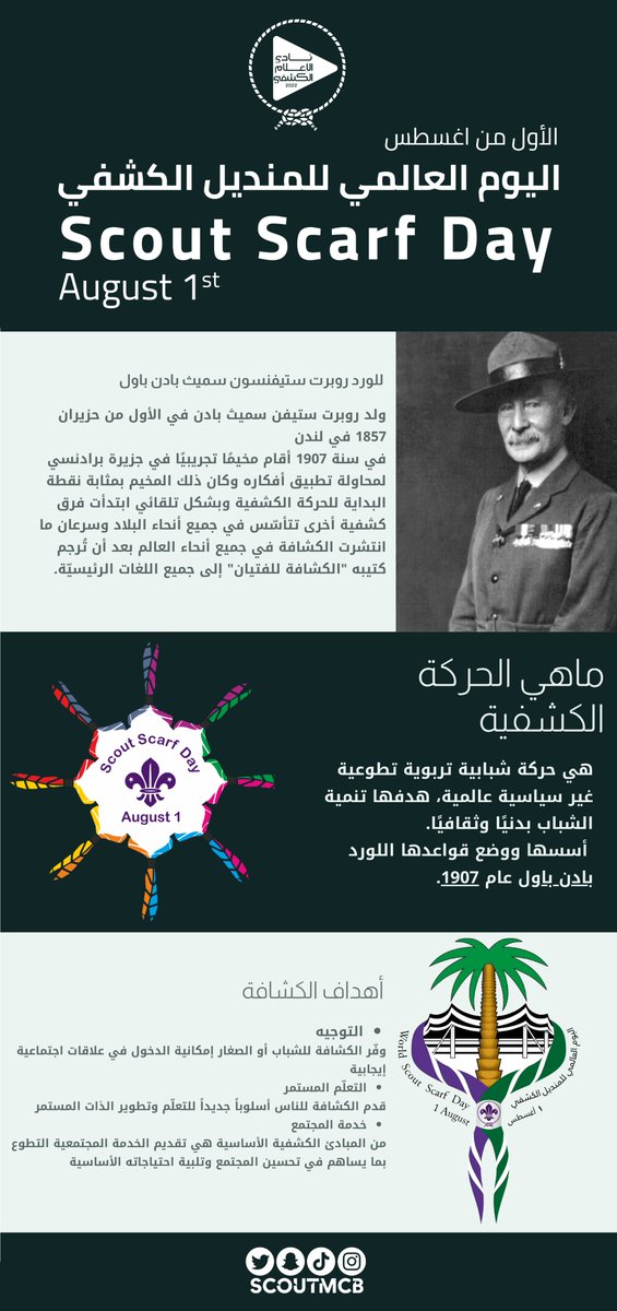 تعرف على #اليوم_العالمي_للمنديل_الكشفي