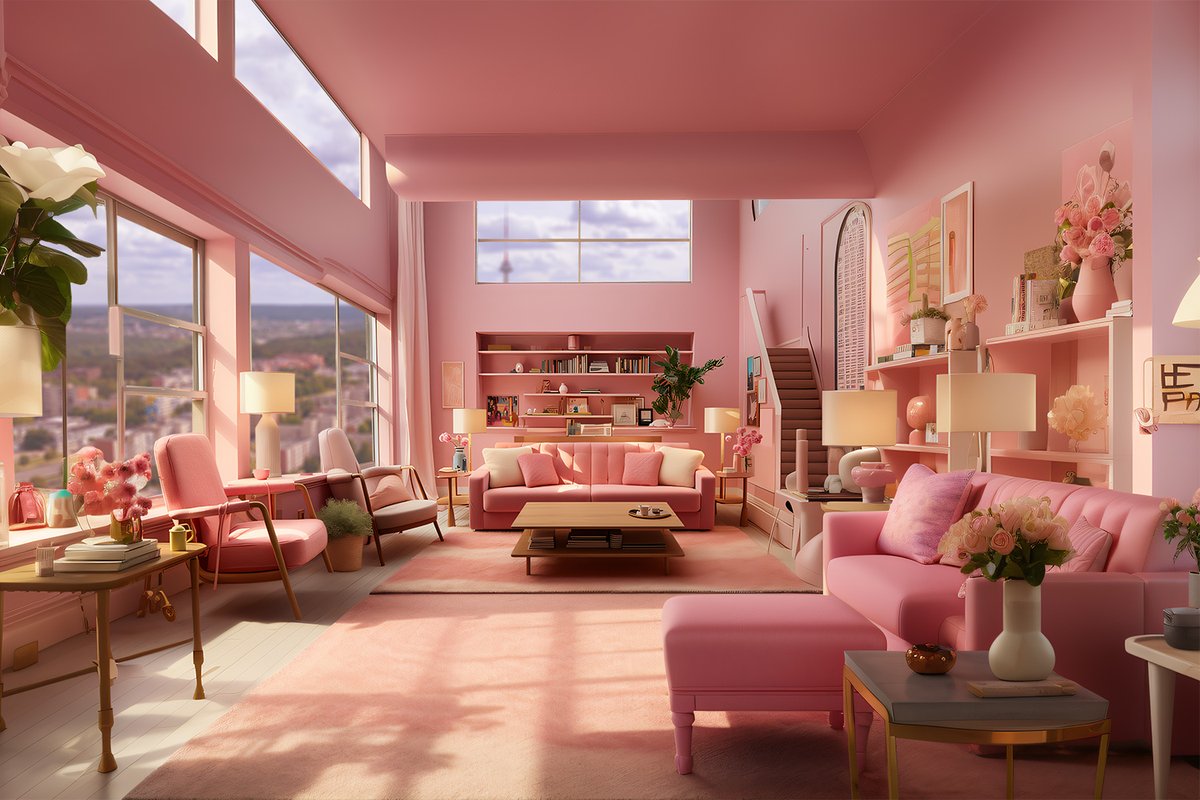 ohmyadas's tweet photo. #Barbie's house in #Vilnius #Lithuania which was created by me with #midjourney https://t.co/QygKMeXKfY