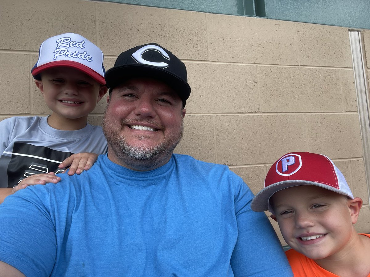 At the ballgame with my boys @TheVicIndy