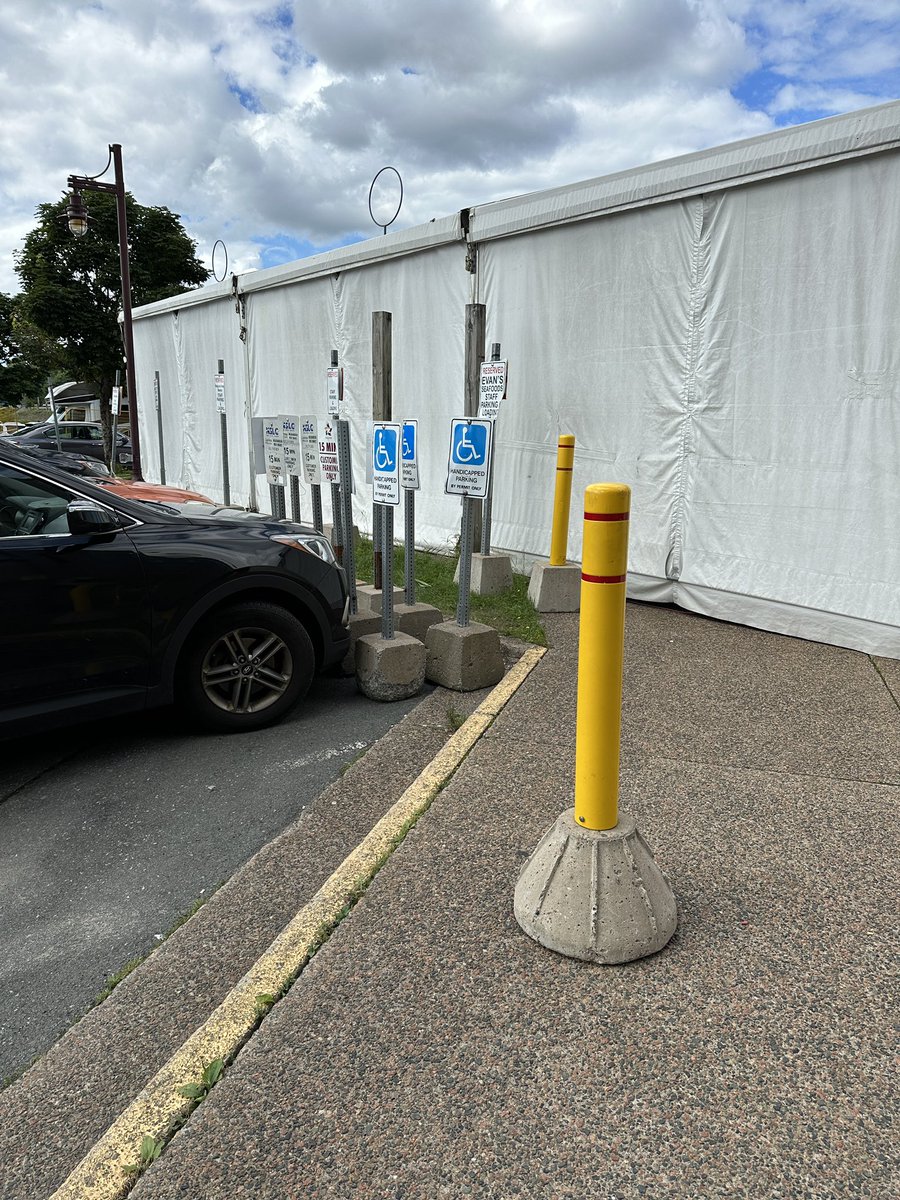 Interesting. So <a href="/AlderneyLanding/">Alderney Landing</a> <a href="/DT_Dartmouth/">Downtown Dartmouth</a> needs more parking and they just stash the accessible parking? <a href="/hfxtraffic/">Halifax Traffic</a> #halifax