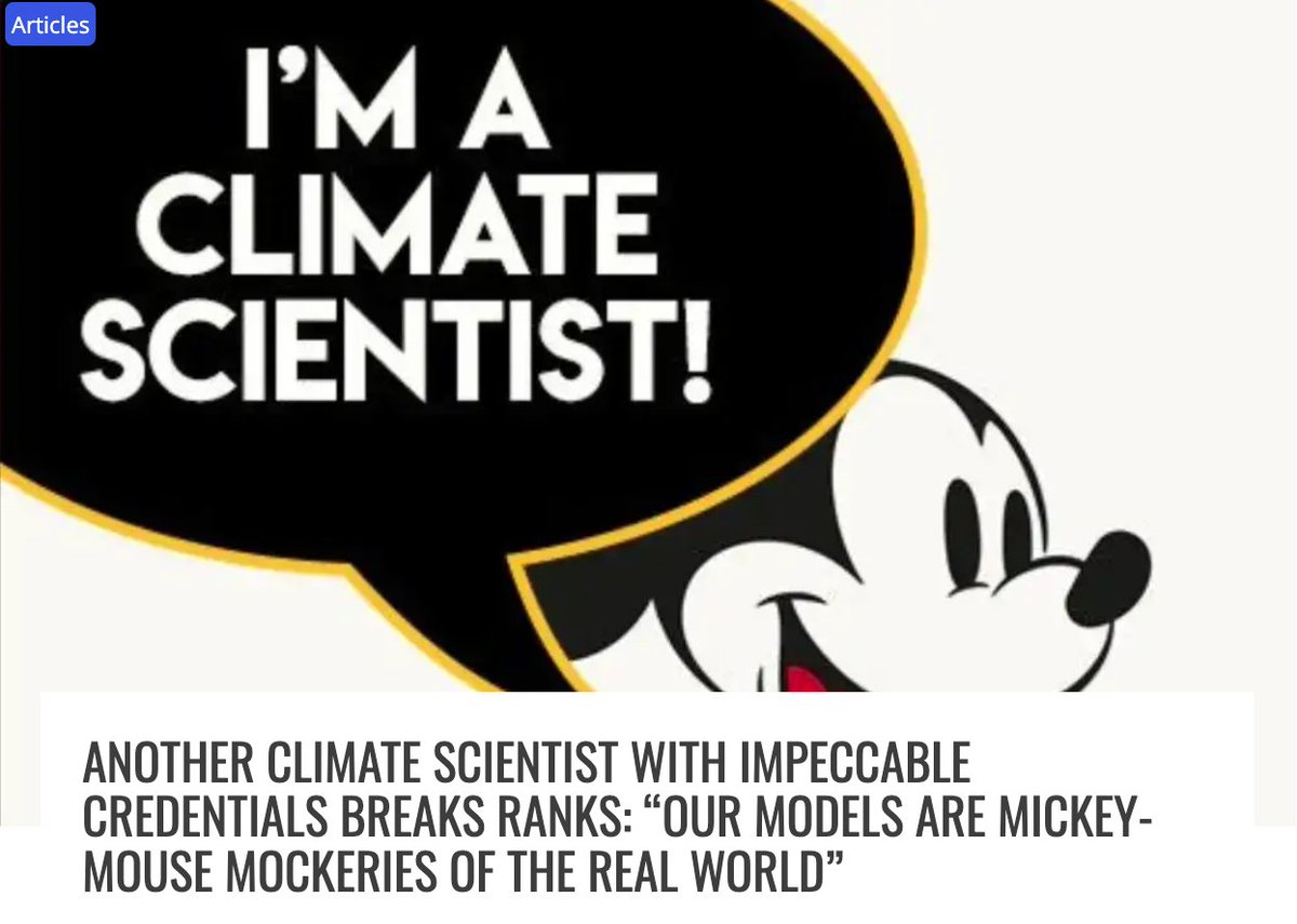 CLIMATE SCIENTIST Dr. Mototaka Nakamura: 
“Our models are mickey-mouse mockeries of the real world.”
"Climate models are useless pieces of junk or worse."
“[The models have] no understanding of cloud formation/forcing.”
 "Solar input is modelled as a “never changing quantity”!!!