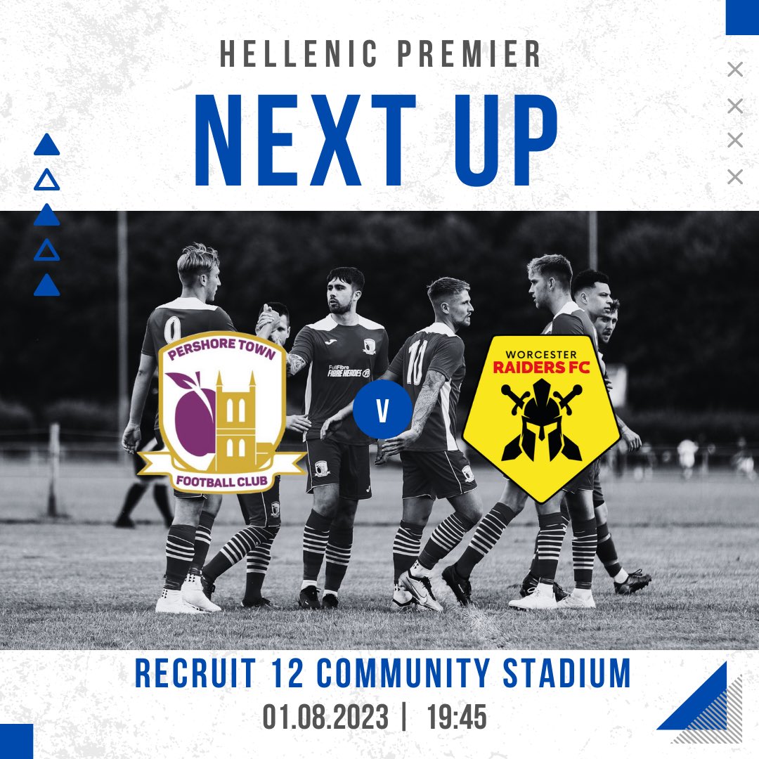 PTFC88's tweet photo. NEXT UP | Pre season is over! We now look on to Tuesday evening were @lewismarst’ team will face @karl_gormley’ @WorcsRaidersFC in the first @HellenicLeague fixture of the season at the Recruit 12 community stadium. https://t.co/EEB50z6hmz