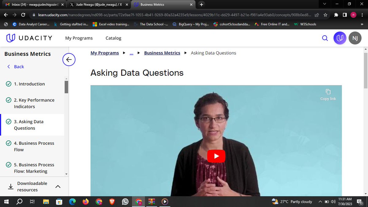 jcndata's tweet image. Day 13: I learn about  business metrics, KPI in different industry &amp;amp; KPI use in evaluating business, Asking data question, Business Process Flow #30daysofcodewithobi #LearnDataAnalyticswithTina #DataAnalytics #udacity #dailylearning #dataanalysisskills #data #networking #HR #data