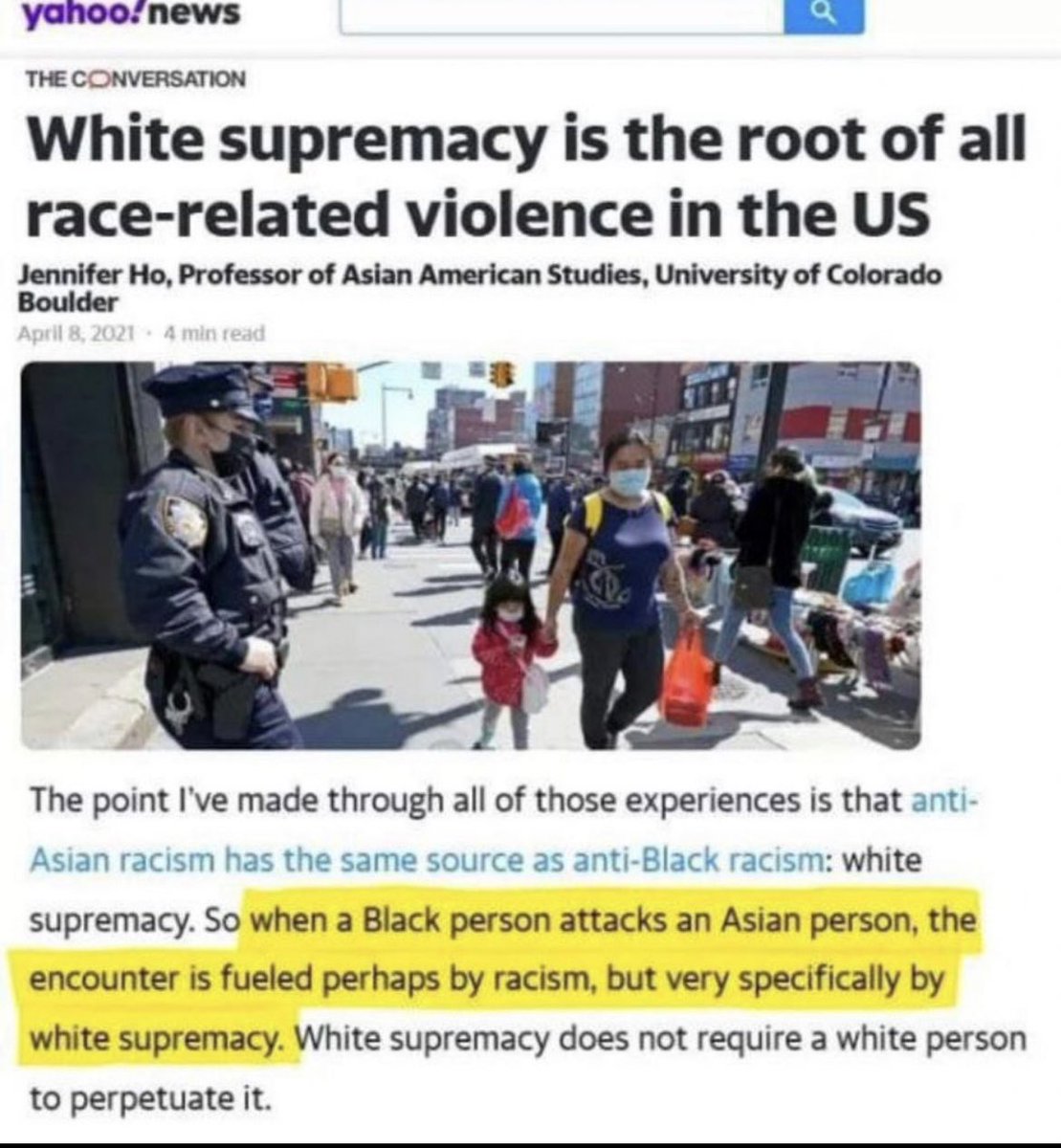 I did a little research trying to understand why their are so many black on Asian attacks in San Francisco 

I’m embarrassed that I didn’t see the obvious answer that it’s white supremacy