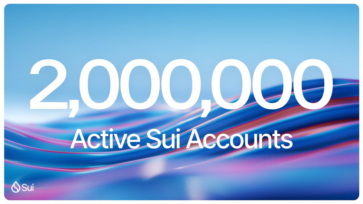 2,000,000 Active Addresses! The number of active addresses on Sui has doubled in the past few weeks. 🎉 Let's ride the momentum and keep building - the #Suinami continues! 🌊 #StillEarly