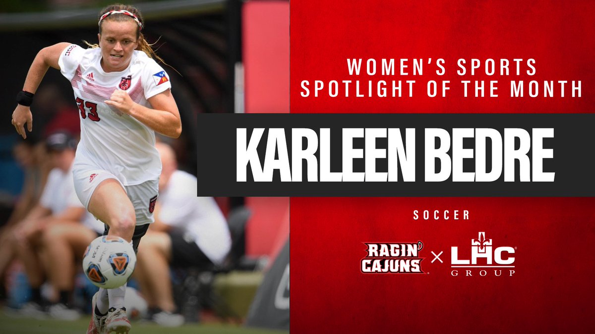 🤟⚽️ This month, 𝗟𝗢𝗨𝗜𝗦𝗜𝗔𝗡𝗔 Athletics highlights <a href="/RaginCajunsSOC/">Louisiana Ragin' Cajuns® Soccer</a>'s Karleen Bedre!  

#GeauxCajuns | <a href="/LHCGroupInc/">LHC Group</a>