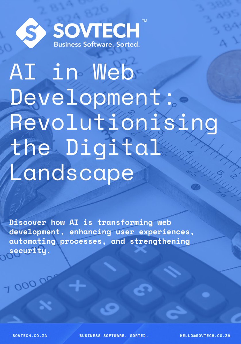 Scrumsdotcom's tweet image. In recent years, artificial intelligence (AI) has emerged as a transformative force across various industries, and web development is no exception.
sovtech.co.za/guides/ai-in-w…
#AIinWebDev #TechInnovation #DigitalTransformation
