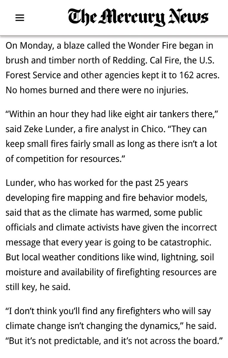 wildland_zko's tweet image. Got some ink in this article about California's slower-than-usual wildfire season. I wouldn't say this is our "best wildfire season", though. Fires are necessary, and acres unburned this year will get fire under more severe conditions down the road.

mercurynews.com/2023/07/30/why…