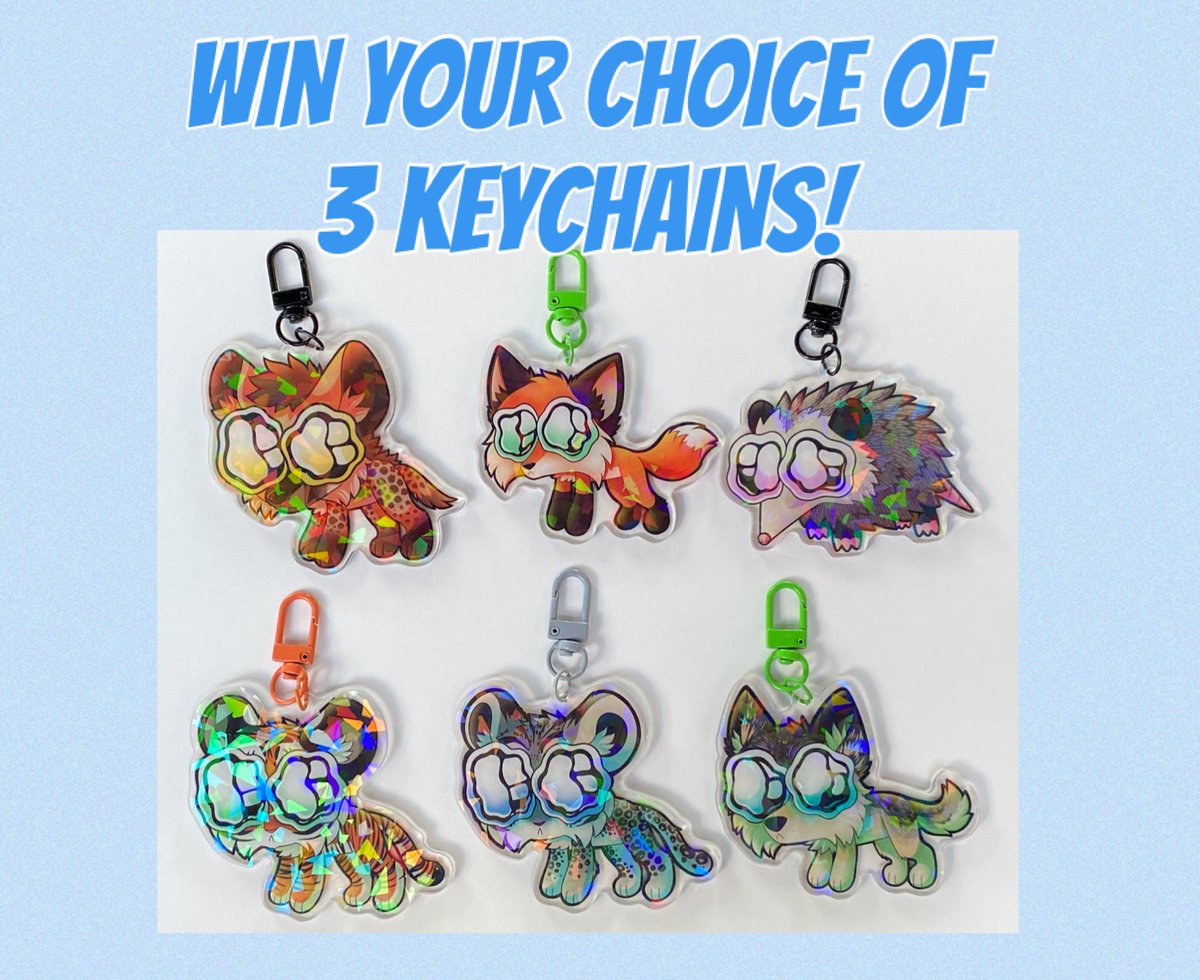 🔥Let’s do a giveaway🔥

Ends Sunday August 6th!

I’m giving away a set of 3 keychains, choose any from the options below!!

I’ll also draw a second winner of 3 keychains if this gets 100 retweets!

To enter:
-like and RT this post
-Follow me
-Comment ur fave keychain!
(USA only)