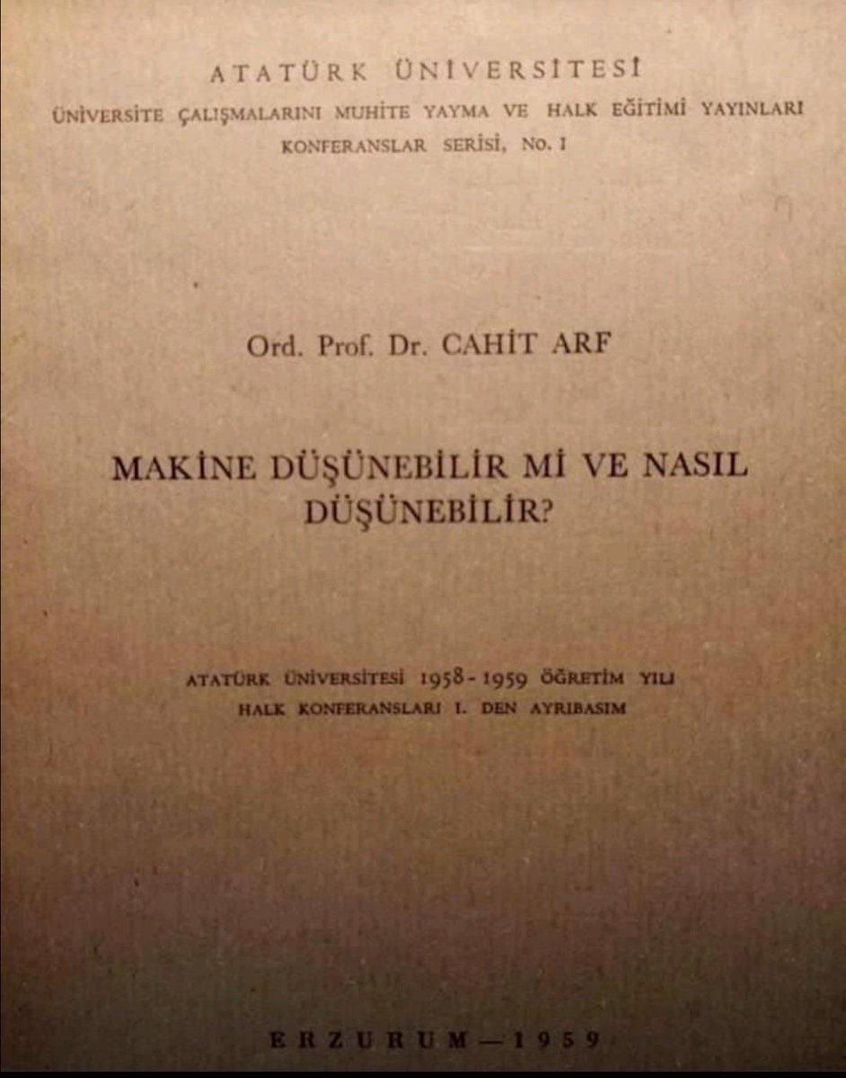 Erzurum 1958.
Yapay zeka konferansı. Düzenleyen Cahit Arf.
Erzurum 1958.