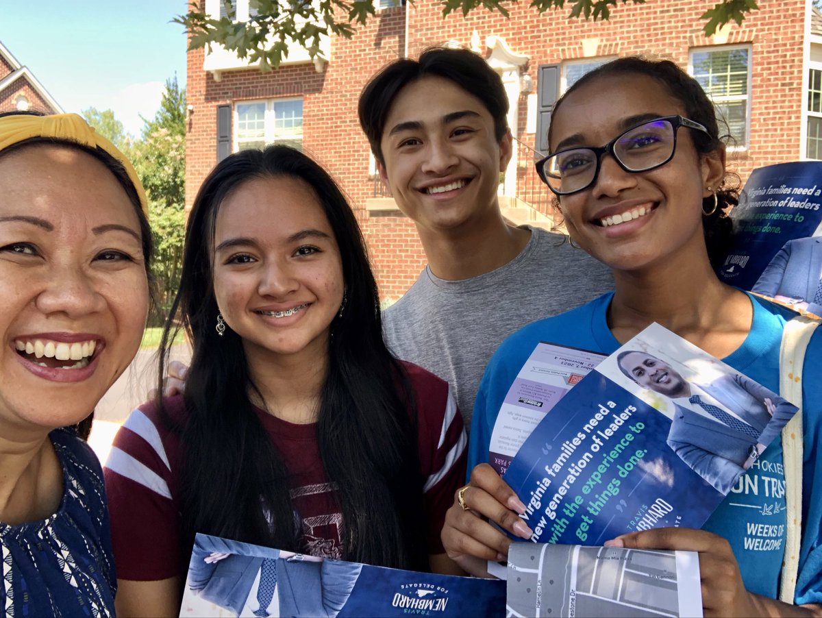 #TeamTran, <a href="/daav9/">Virginia Asian Dems</a> and <a href="/Franconia_Dems/">Franconia Dems</a> came out to canvass for <a href="/pwcdanica/">Sen. Danica Roem</a>, <a href="/VA_JET/">Josh Thomas</a> and <a href="/Travis_Nembhard/">Travis Nembhard</a> today!

Only 100 days until Election Day in Virginia - What are you doing to help win democratic majorities in the House of Delegates and Senate?