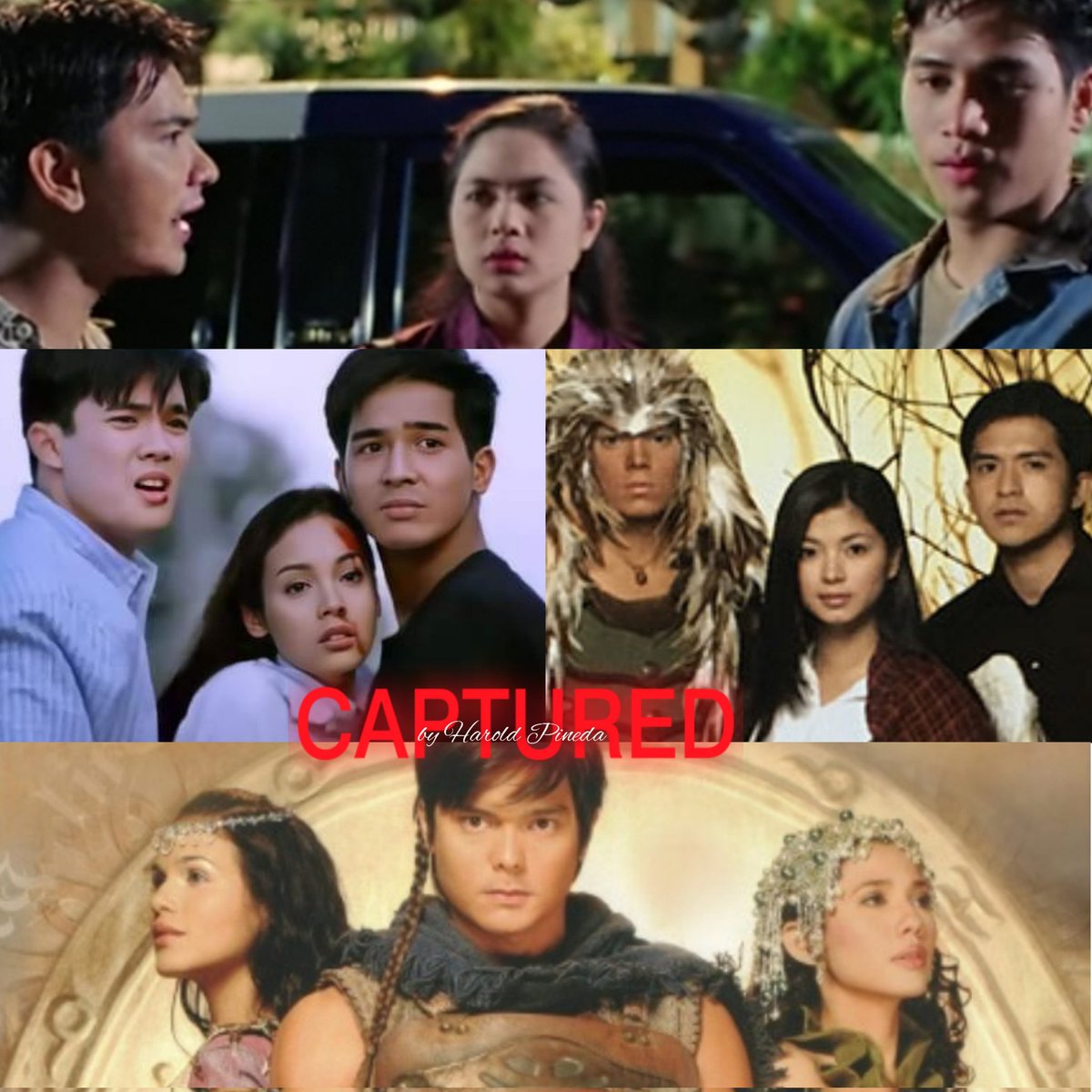 Four of the most iconic love triangles on Philippine TV history. 

1. #ClaudineBarretto, #RicoYan and #DietherOcampo
2. #JudyAnnSantos, #WowieDeGuzman and #PioloPascual
3. #AngelLocsin, #RichardGutierrez and #DennisTrillo
4. #IzaCalzado, #DingdongDantes and #Karylle