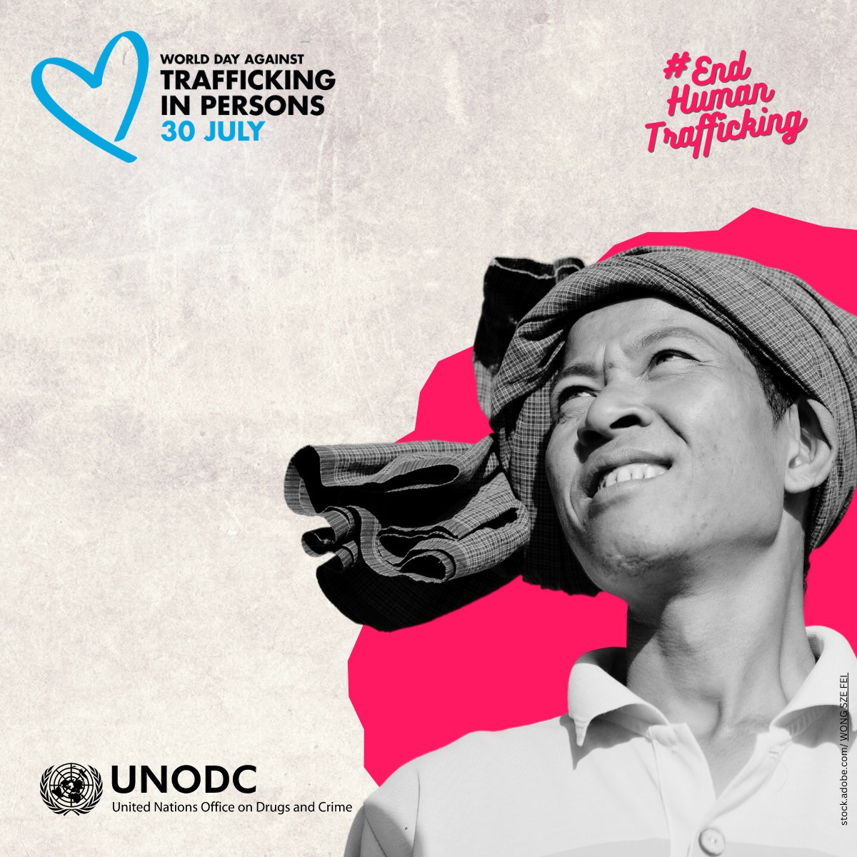 No dejemos a nadie atrás.

En el Día Mundial contra la Trata de Personas, hacemos un llamado a los gobiernos, fuerzas del orden, servicios públicos y sociedad civil a aumentar la identificación y apoyo a los sobrevivientes, y la condena de los traficantes.

#EndHumanTrafficking