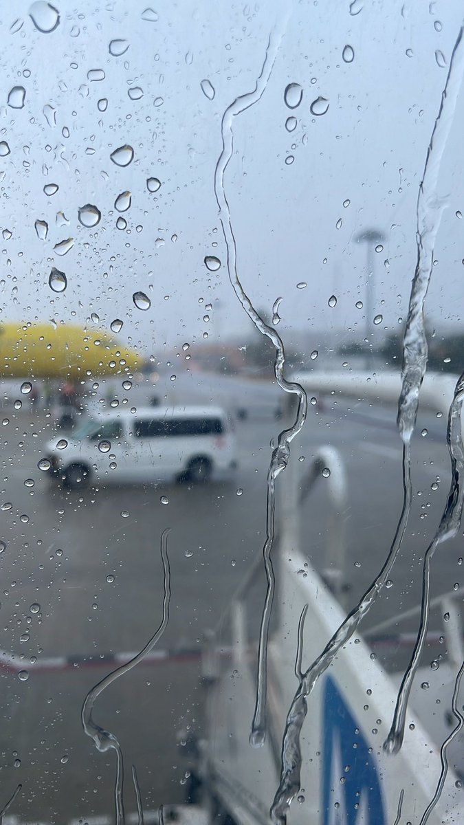 Assim q pousamos em Los Cabos começou uma tempestade, estamos dentro do avião esperando passar p pode sair 🤦🏻‍♂️🤷🏻‍♂️.