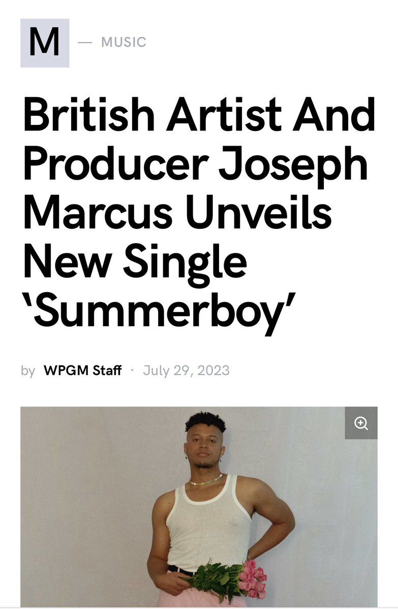 josephmarcus_'s tweet photo. THANK U SO MUCH @WPGM_PR for the review of Summerboy 🌹

check it out here:
https://t.co/kKS6PLmVwy https://t.co/qgoA7MAWlg