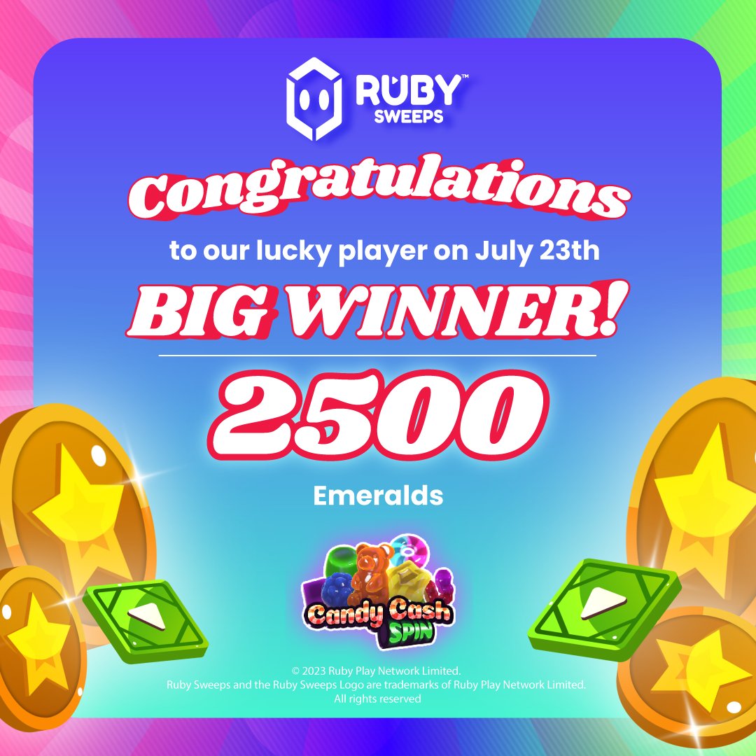 RubySweeps's tweet image. A MASSIVE few wins on Candy Cash! 
Definitely Ruby Sweeps hottest game last week, have you tried it yet? 

#SpinWinRepeat