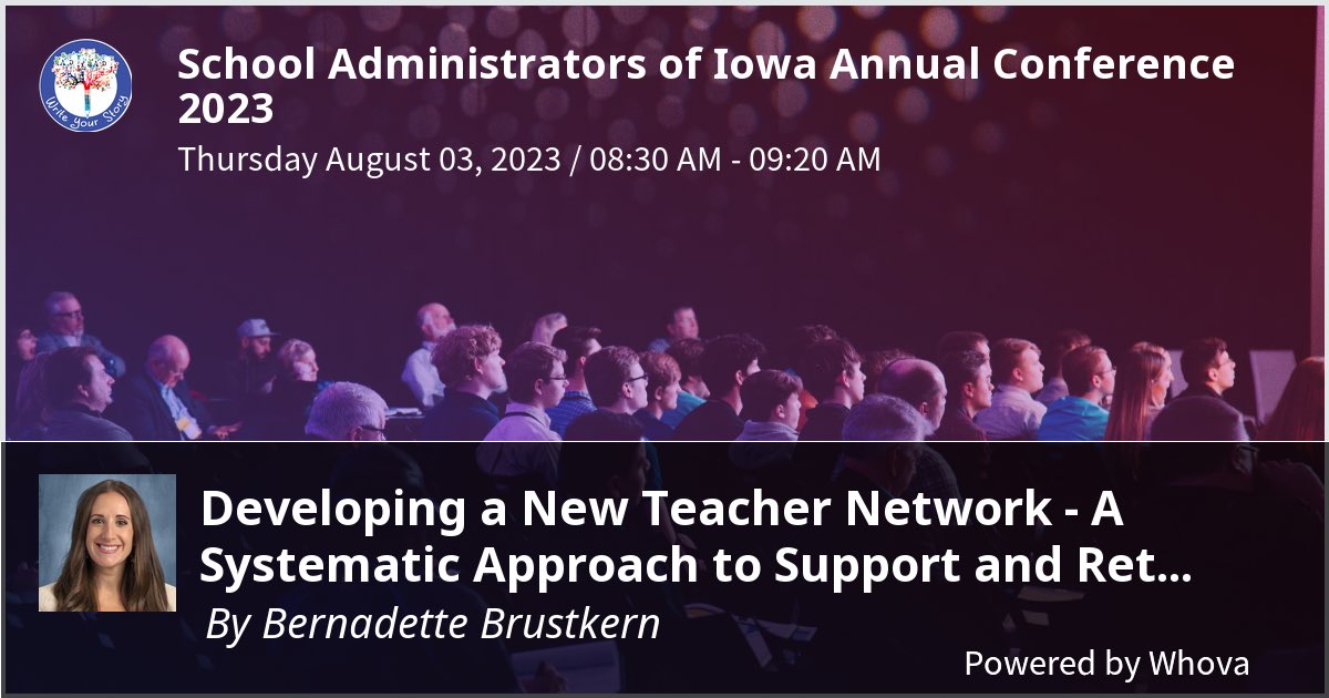 I am speaking at School Administrators of Iowa Annual Conference 2023. See you there!#SAIconf23