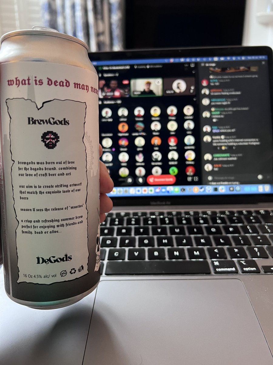 CryptoKid1981's tweet photo. In the @DeGodsNFT discord watching the basketball team we own WIN whilst drinking @DeGodsNFT branded beer from @BrewGods. Not a bad Sunday evening. LFG @Killer3sBig3!

The @DeGods_UK and I are keeping our fingers crossed we'll see you lift the trophy in London! FIWB🏀🔥🐝 https://t.co/wlBCZ6JaD6