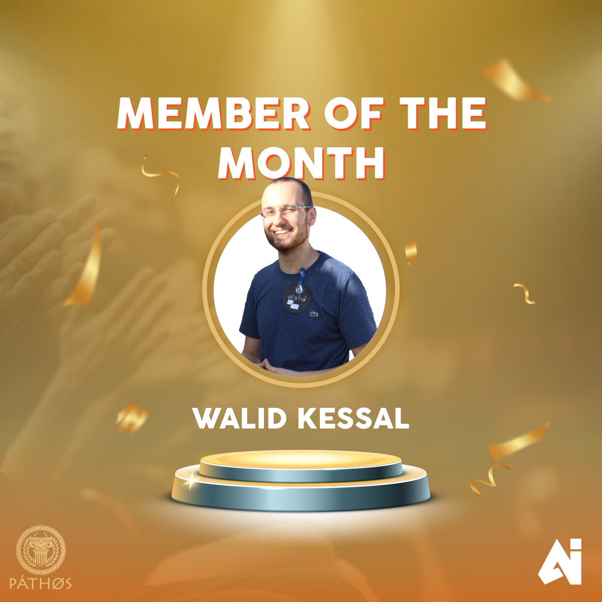 Pathosps's tweet photo. 🎉🏆 PATHOS Member of the Month 🌟👏

We are thrilled to announce our outstanding member, Walid Kessal, as the Pathos Member of the Month! 🌟🎉 Congratulations, Walid, on this well-deserved recognition! 🏆🎊

#PathosMemberOfTheMonth #Congratulations #Inspiration #Values https://t.co/EpYxElyKz6