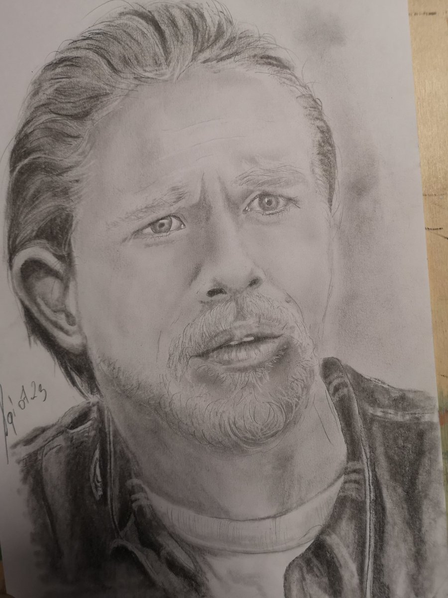 Today's drawing. #SAMCRO president. #jaxteller #charliehunnam