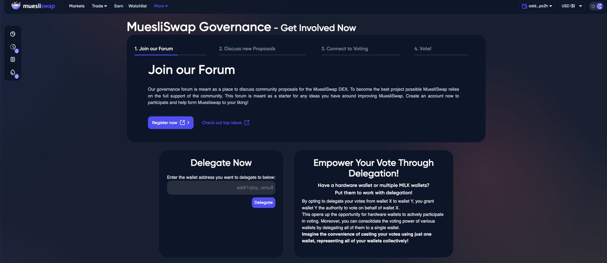 MuesliSwapTeam's tweet photo. 🚀 Exciting News! 🚀 

🗳️ MILKGovernance Enthusiasts, Listen Up! 🗳️

🔥 Next stop, governance! 🔥 🔓 Delegated Voting Page is LIVE on https://t.co/OJW1aYRsrH 🎉

🤝 Now, you can delegate your vote to ANY other software wallet, ensuring your active participation in decision-making! 🤩

🔄 No worries, you're not tied forever! Delegations can be removed at any point, giving you total control. 👌

🗓️ Mark your calendars! Snapshot & test vote on Tuesday at 4 pm UTC. Let's make sure everything runs smoothly! 🗓️