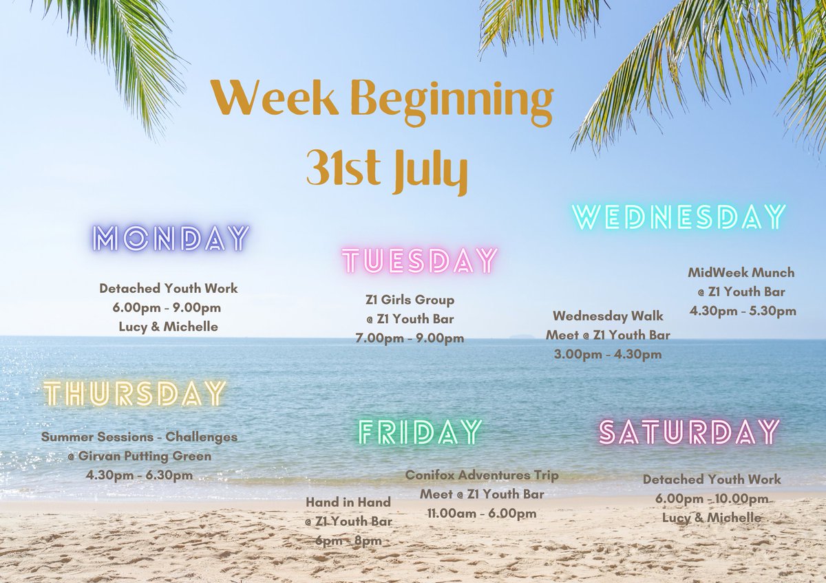 girvanyouthtrst's tweet photo. Summer Programme Week 5 βοΈβ¬οΈ #TeamGYT #GYTSummer23 https://t.co/mxCvK25nCX