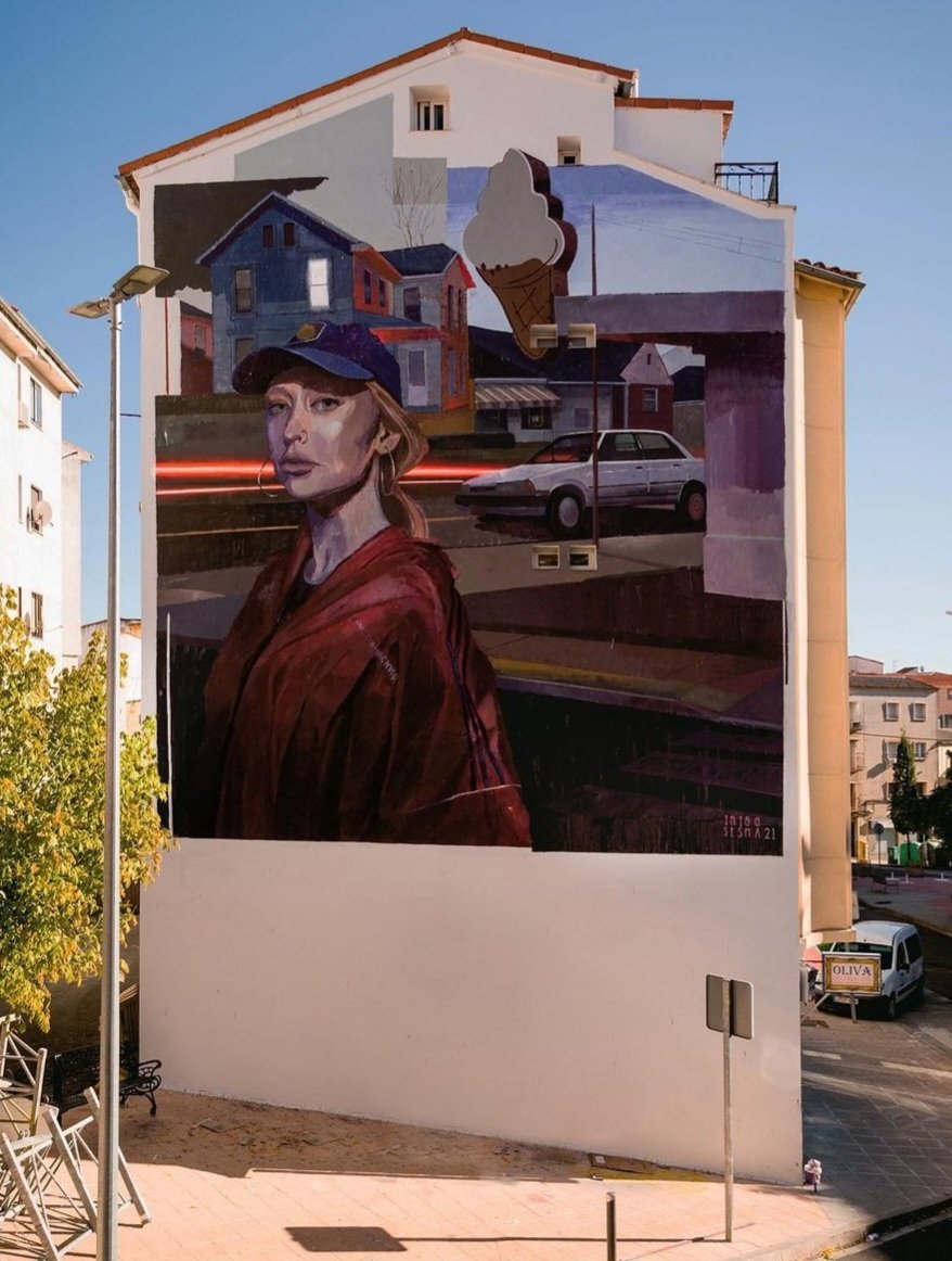 MolinaStreetArt's tweet photo. 'Soft serve & Dee-lites' by Basque Iñigo Sesma for Invasion Festival 2022 in Plasencia, Spain #inigosesma #streetart #lamolinastreetart 📷 by @estherboyarizo via artist https://t.co/RHfk9GhAxQ