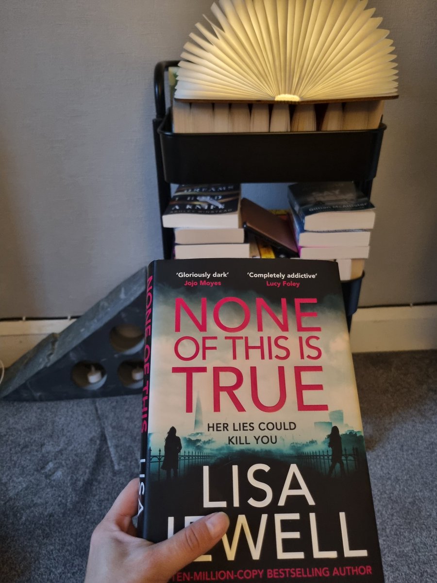 No sunday jobs done today. Couldnt put this book down,started and finished it in one day. Makes you think, there are always three sides to a story your version,their version and the truth. Another great book @lisajewelluk Does she have any bad ones!? #noneofthisistrue #books