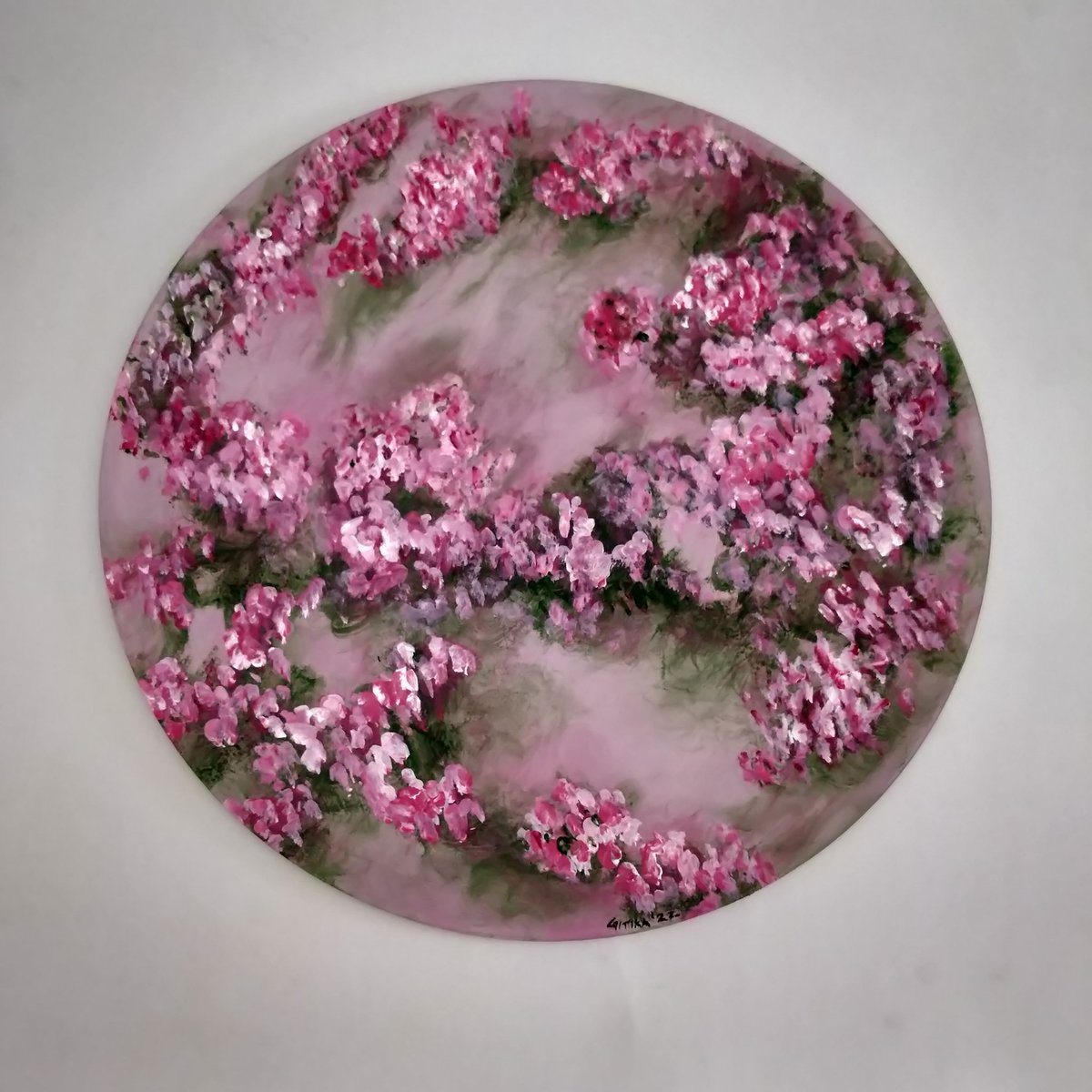 GitikaArt's tweet photo. Flower Power ❤️❤️❤️❤️❤️ Pink flowers symbolises happiness and gentleness
16" Diameter. Acrylic on board.
#painting #acrylicpainting #flowerpainting #art #romanticgift #abstract #nature #bloom #artforsale #floralpainting #originalart #artist #Gitika #gitikaart #gitikasingh https://t.co/jccQmUr9lQ