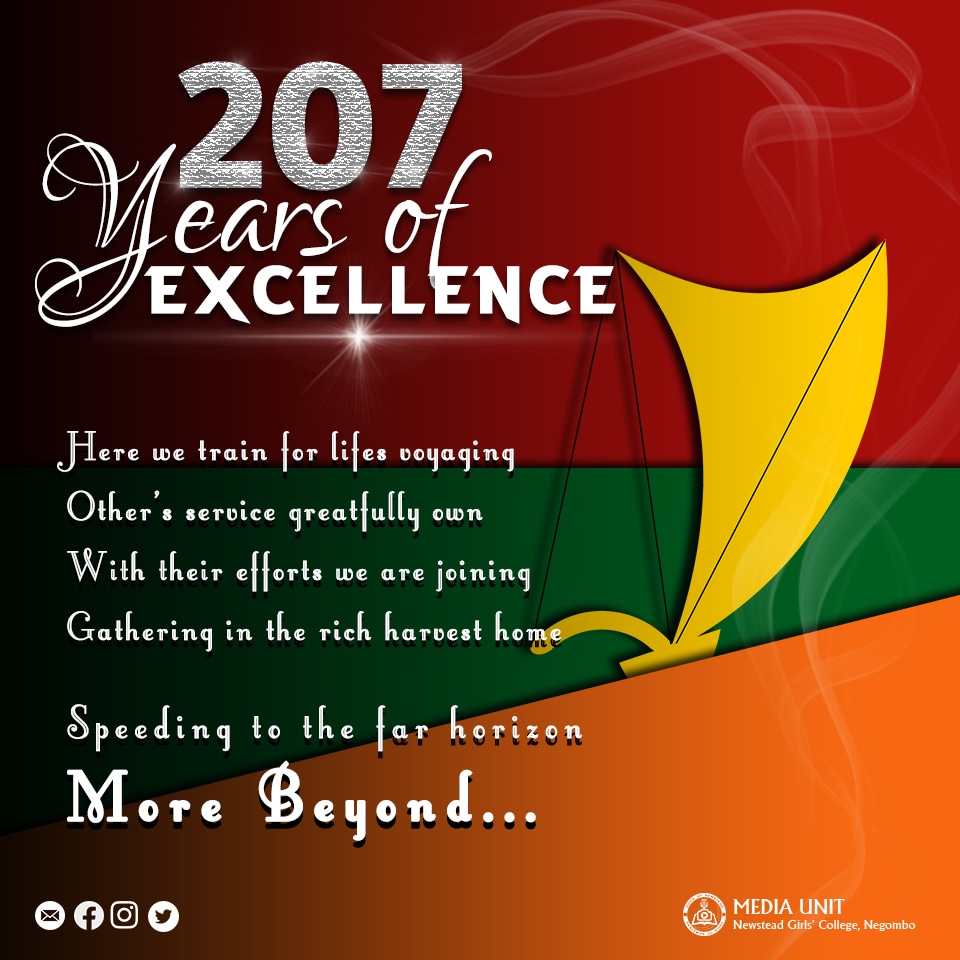 voiceofnewstead's tweet photo. HAPPY BIRTHDAY, MOTHER NEWSTEAD....!! ❤️
#207yearsofexcellence
#morebeyond
#newsteadgirlscollege
#ngcmu
Unauthorized reproduction or reposting is a copyright violation.
©️All rights reserved by Media Unit of Newstead Girls' College, Negombo.
#voice_of_newstead https://t.co/SsPauS9efQ