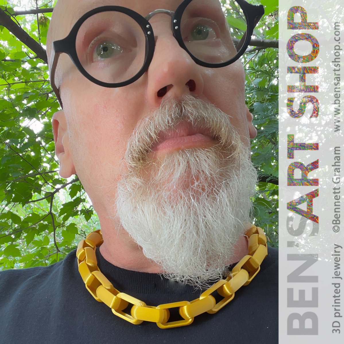 Chunky Chain by Minneapolis 3D printing sculptor Bennett Graham. #chains #necklaceoftheday