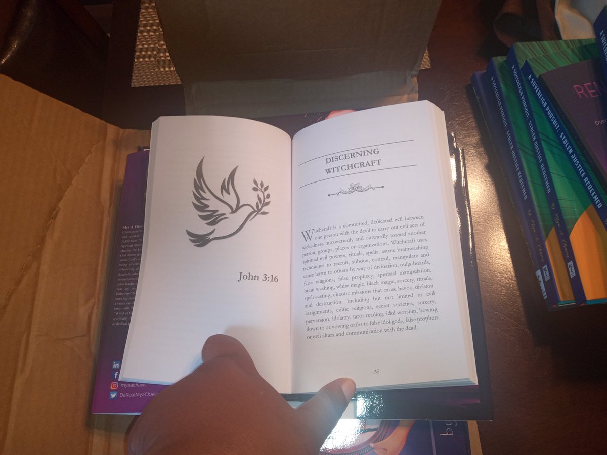 DaRealMyaChavis's tweet image. Not finished bragging about the qualty of the print!. I think I&apos;m completely sold. Excited to complete the next one! Renounce it Now! On Sale Everywhere. IngramSpark makes the journey worth it.
#WHYIPUBLISH #IngramsparkAuthor #WhyIPublish