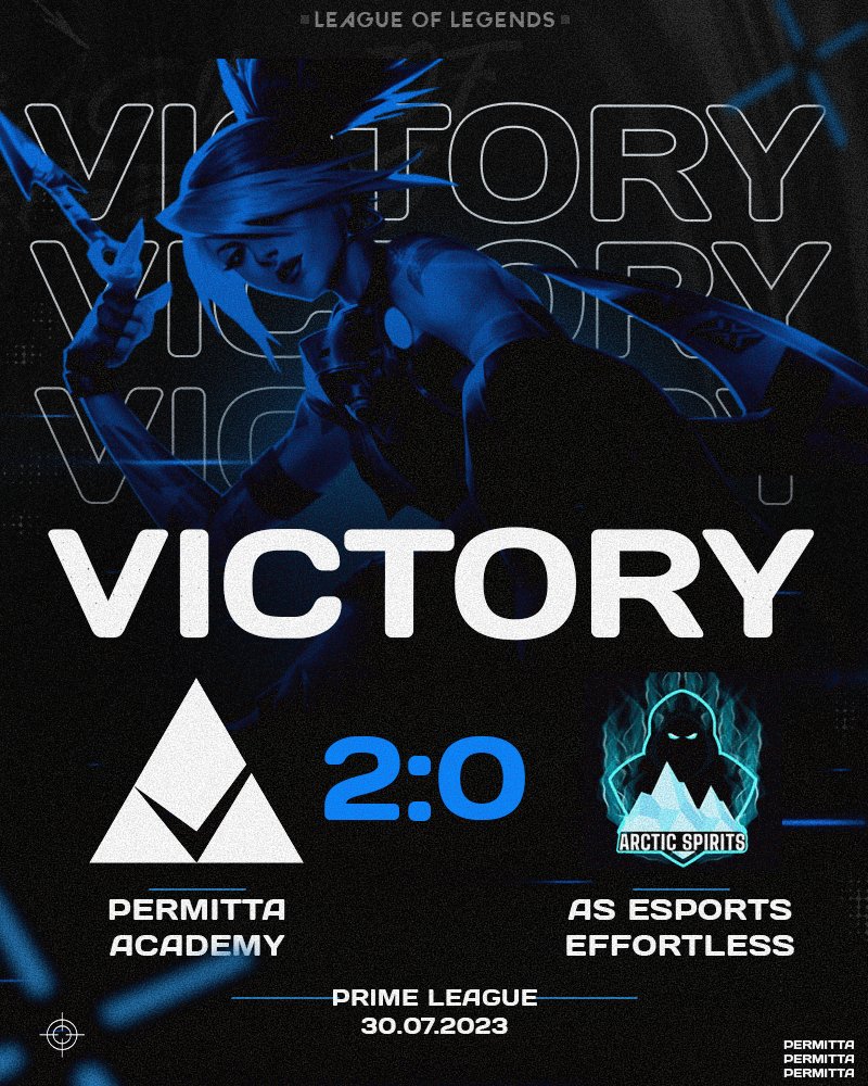 ! Play-offs Time !

Today our academy team won the tie-breaker match against AS Esports Effortless with a 2:0. 

We can happily tell you that we are now in the <a href="/PrimeLeague/">Die Techniker Prime League</a> division 4 - 5 play-offs.

Thanks for the good cast and we are looking forward to the next games!