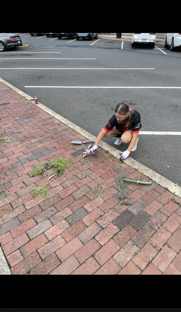 Did some community service yesterday in Bordentown City! Hard work from 8-12 with my fellow Spartans! So glad I had the opportunity to clean up my community! #community #helpinghands
