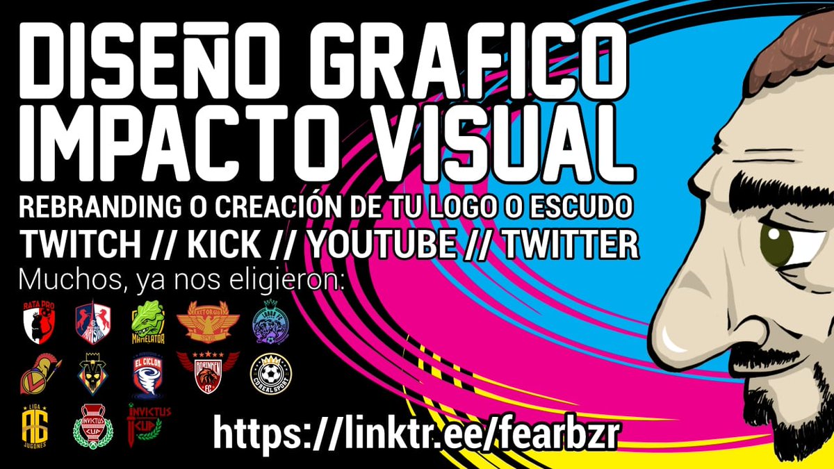 fearbzr's tweet image. Díseño gráfico en general. No dudes en contactarme:

linktr.ee/fearbzr

Gracias a @WINPLAYGO, @arantelli9, @Mamelator, @Salvador_OC, @portyrbb, @JoseloNavarro3, @RubioWan1984, @tajada28, @CDREALSPORT, @LigaefootballAG, @Miguelonxo35 y muchos más, por la confianza. 💪🏼