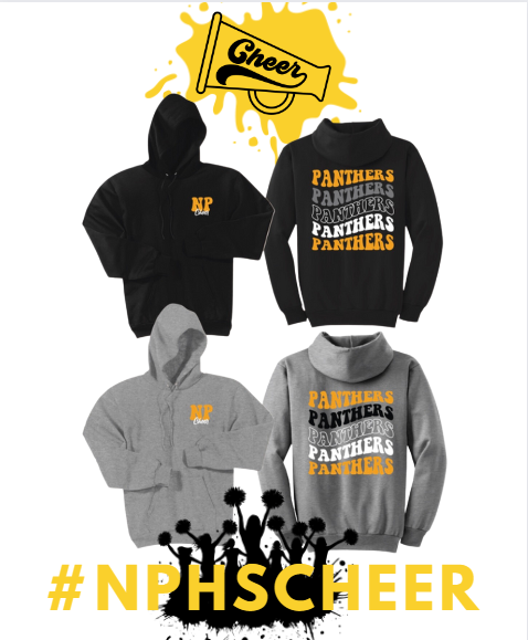 NPCheer's tweet photo. NPHS Cheer is selling one-of-a-kind Panther Hoodies. Sale closes August 6 so get yours today!
https://t.co/P3gRldz0P7 https://t.co/2luTuRonBN