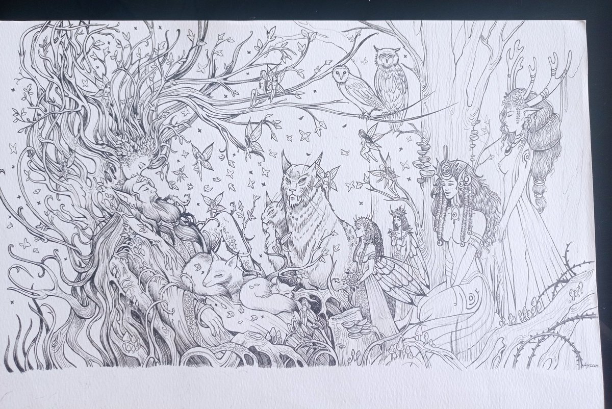 Lycancorp's tweet photo. The rest
Modern gfx entry at @evoke_eu 
#dryad #fairy #ink #fantasy https://t.co/P2k8IL8NQ2